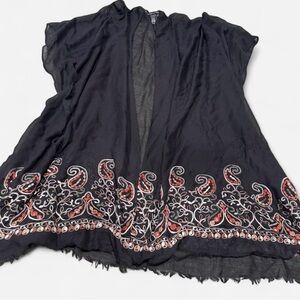 Do Everything in Love Black and Red Swim Coverup